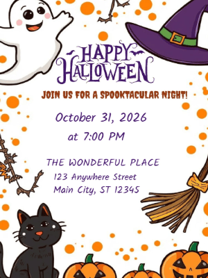 Halloween Invitation customizable template