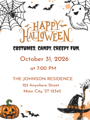 Halloween Invitation customizable template
