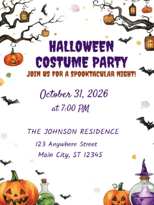 Halloween Invitation customizable template