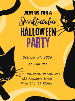 Halloween Invitation customizable template