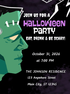 Halloween Invitation customizable template