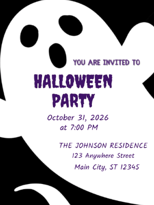 Halloween Invitation customizable template