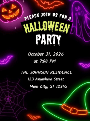 Halloween Invitation customizable template