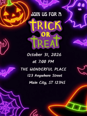 Halloween Invitation customizable template
