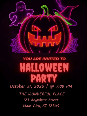 Halloween Invitation customizable template