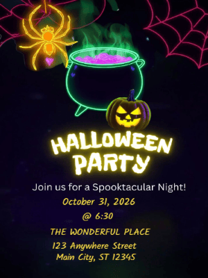 Halloween Invitation customizable template