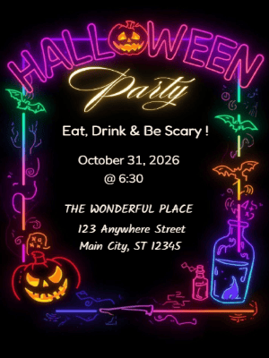 Halloween Invitation customizable template