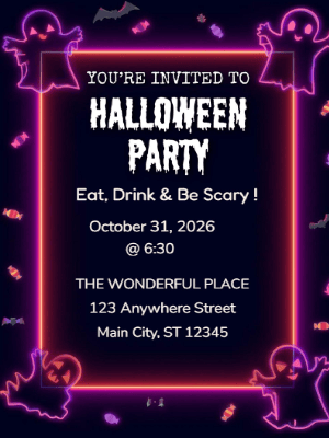 Halloween Invitation customizable template