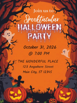 Halloween Invitation customizable template