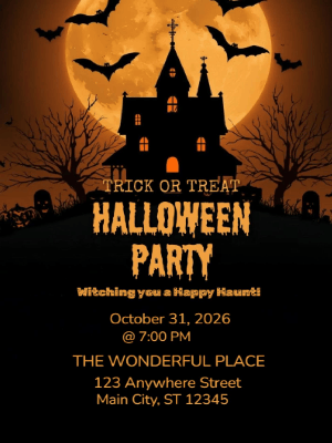 Halloween Invitation customizable template