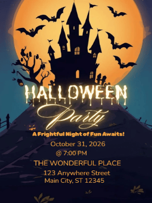 Halloween Invitation customizable template