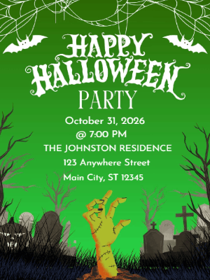 Halloween Invitation customizable template