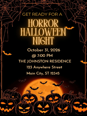 Halloween Invitation customizable template