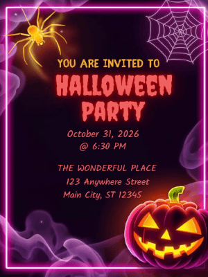 Halloween Invitation customizable template