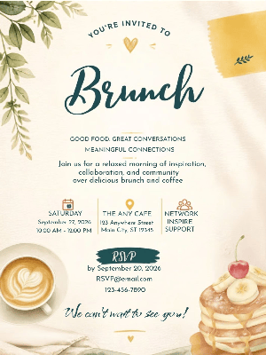 Brunch Networking Party Invitation
