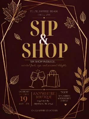 Shopping Event Invitation