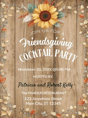 Fall Friendsgiving  Invitation customizable template