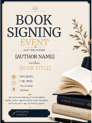 Book Signing Invitation