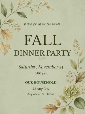 Fall party invitation design 6