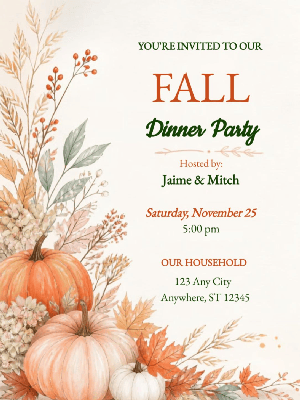 Fall party invitation design 5