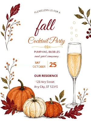 Fall party invitation design 4