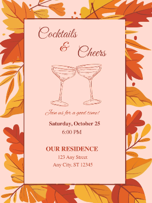 Fall party invitation design 3