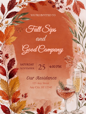Fall party invitation design 2