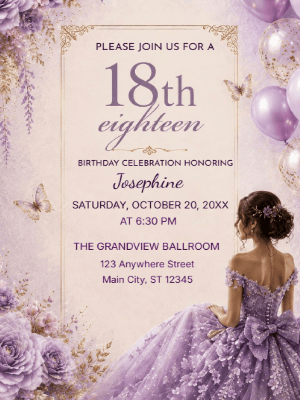 Floral Debut Invitations
