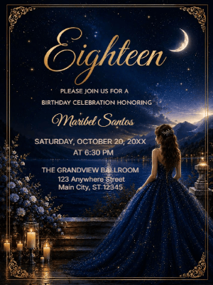 Elegant Debut Invitations