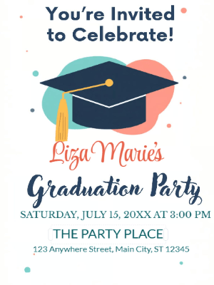 Kindergarten Preschool Graduation Invitation Kids Graduation Party Invitation customizable template
