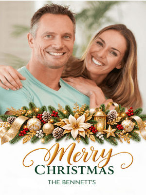 Gold and Red Christmas Greetings