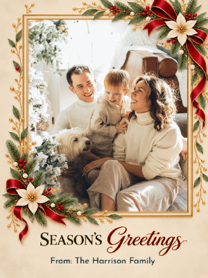 Simple Red Christmas Greetings