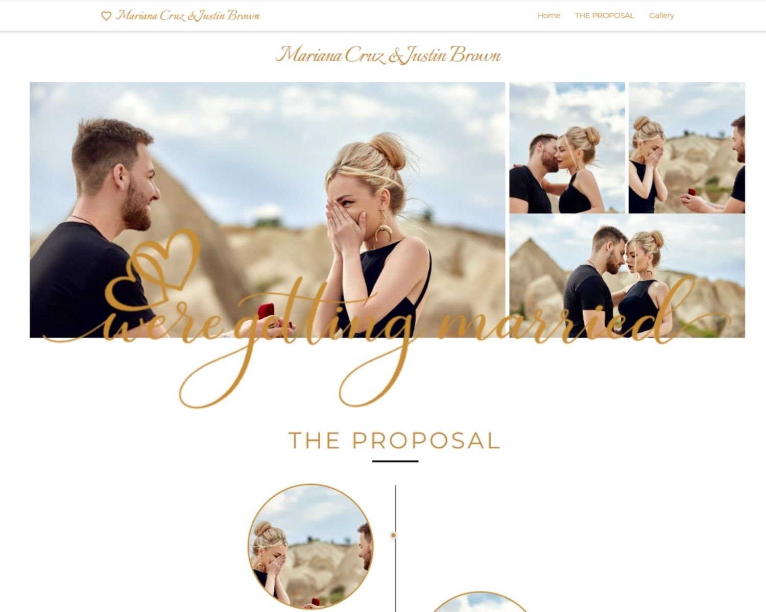 Elegant Were Getting Married Announcement Website 