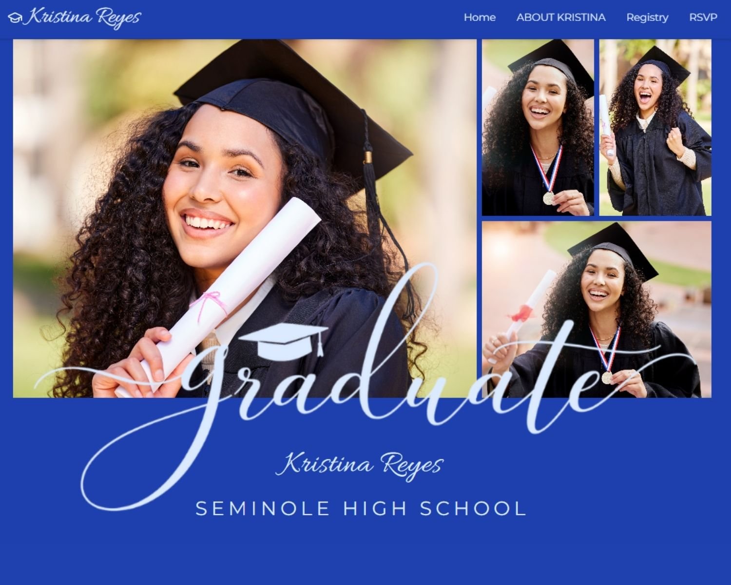 Elegant Graduation Collage Website
