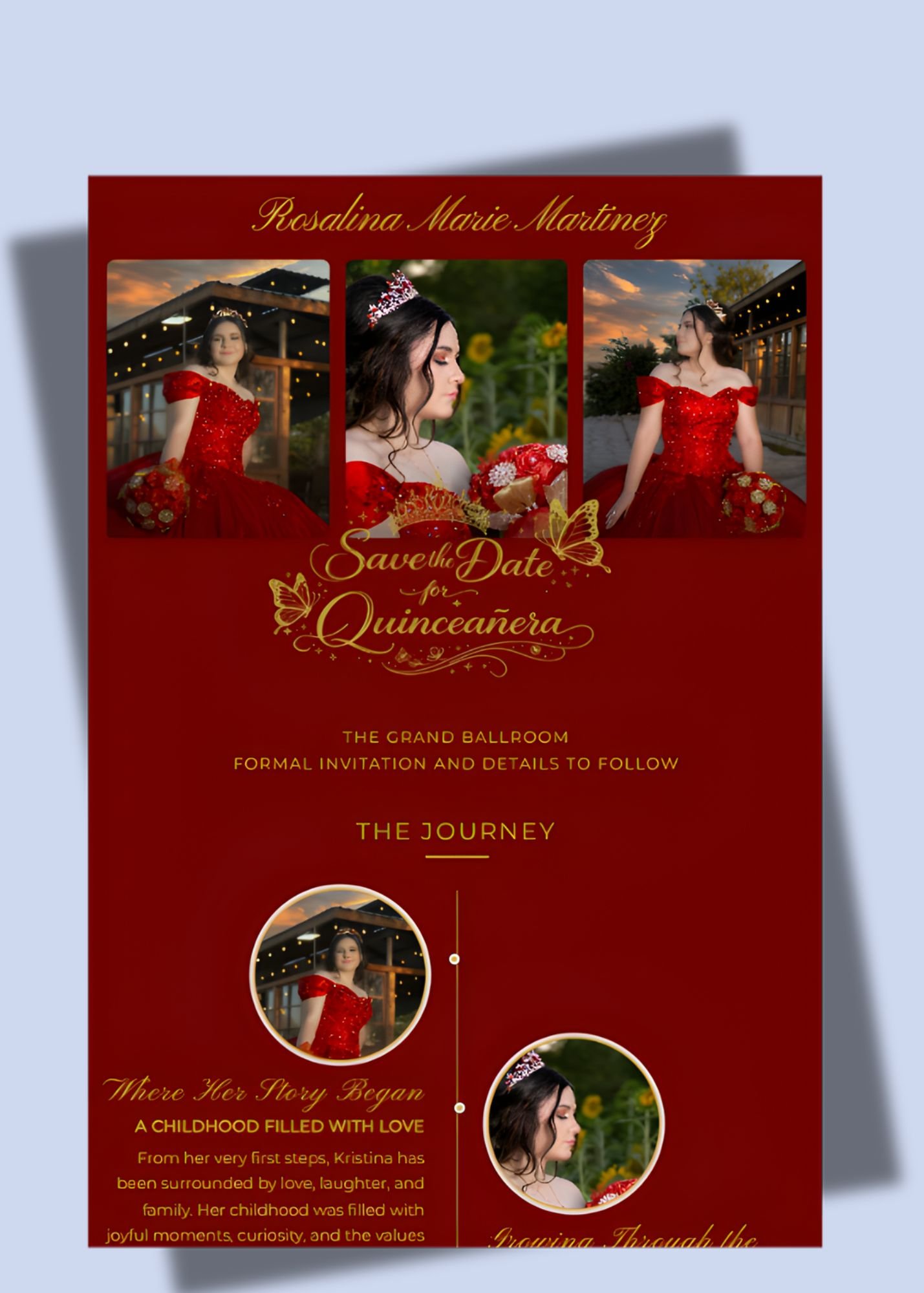 Create and Share your Quinceanera Website