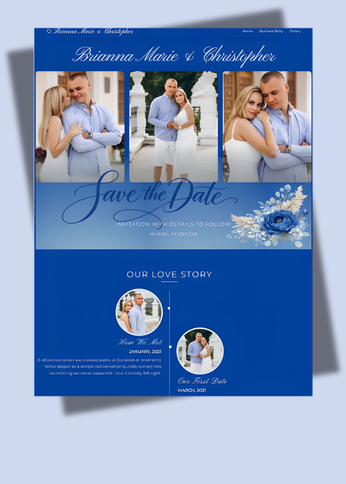 Create and Share your Wedding Website