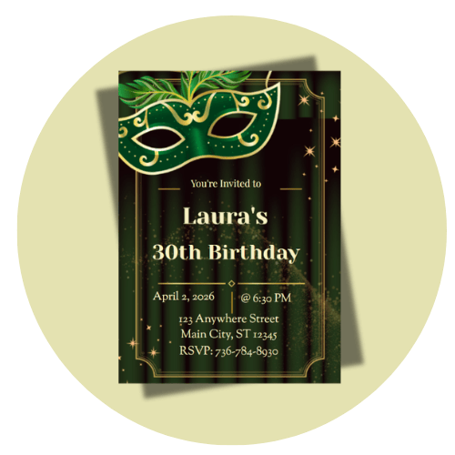 30TH BIRTHDAY INVITATIONS adult birthday invitation style