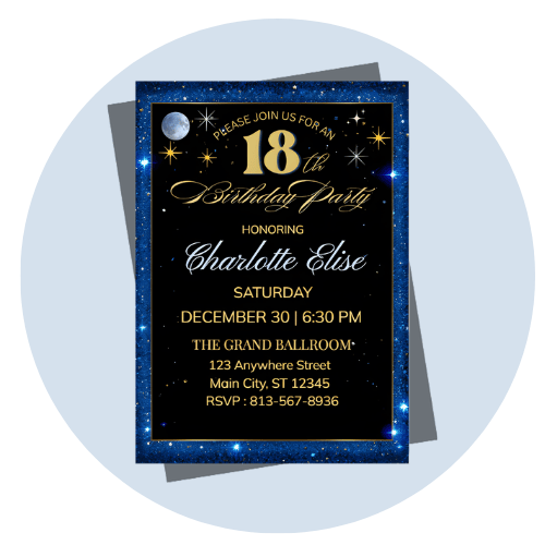 Milestone Invitations adult birthday invitation style