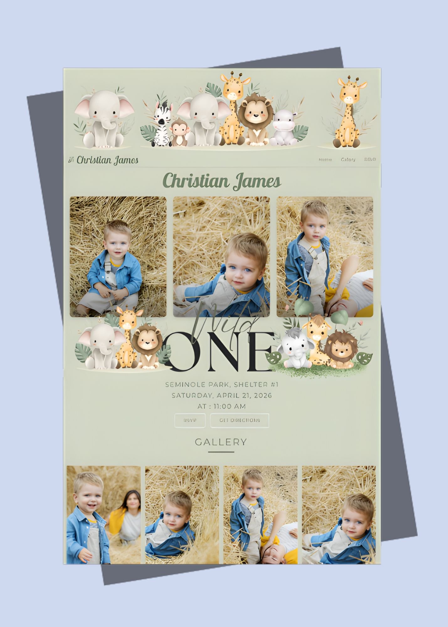 Create and Share your Kids Birthday Website