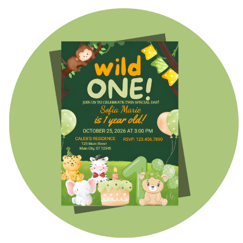 1ST BIRTHDAY INVITATIONS kids birthday invitation style