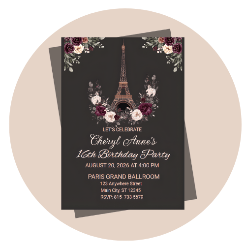 Elegant Sweet 16 Invitations sweet 16 invitation style