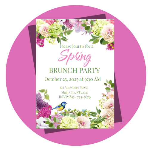 BRUNCH PARTIES wedding invitation style