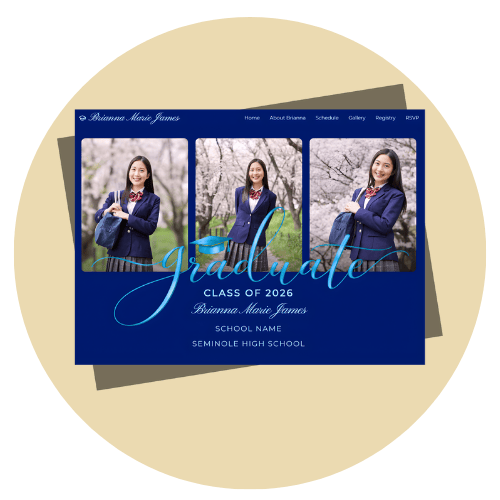 GRADUATION ANNOUNCEMENTS spring invitation style