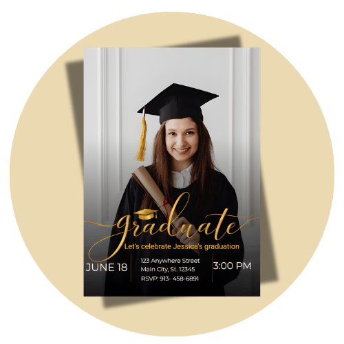 HIGH SCHOOL spring invitation style