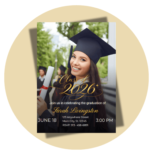 COLLEGE spring invitation style