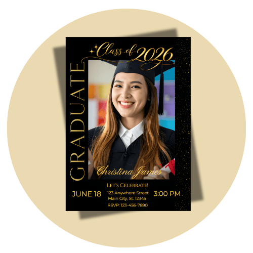 PHOTO GRADUATION spring invitation style