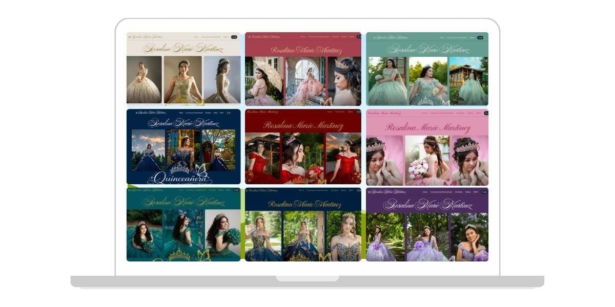 Browse Quinceañera website templates