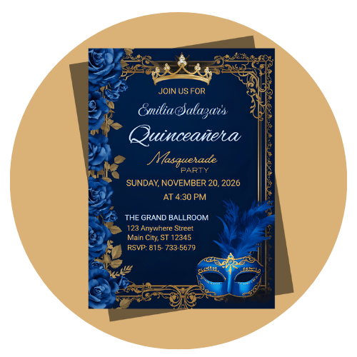 MASQUERADE spring invitation style