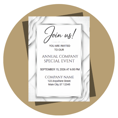 ANNUAL PARTY business invitation style