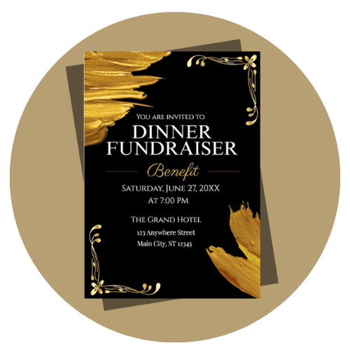 FUNDRAISING business invitation style